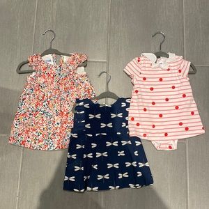 3 Baby dress bundle - Size 3-6M French designer